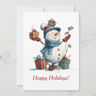 Festive Golf Lover Christmas Card