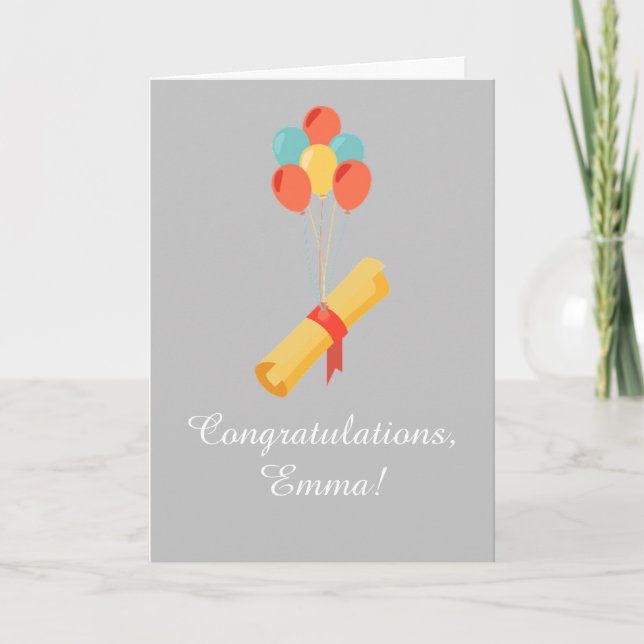 Festive Graduation Congratulations Card (Front)
