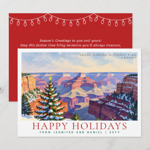 Festive Grand Canyon National Park Christmas Holiday Card