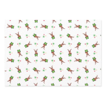 Festive Green And Red Kasky Christmas Reindeer