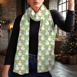 Festive Green Snowman Pattern Winter Holiday Scarf<br><div class="desc">Embrace the holiday spirit with this charming green winter scarf featuring an adorable snowman pattern. Perfect for adding a playful yet festive touch to your seasonal wardrobe, this design showcases cheerful snowmen against a vibrant green background. Whether you’re dressing up for a holiday gathering or gifting it to a loved...</div>