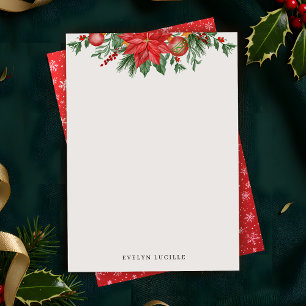 Festive Greenery Foliage Christmas Note Cards