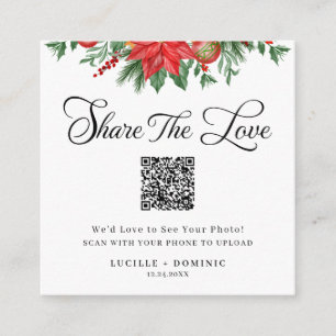Festive Greenery Holiday Wedding Share The Love Enclosure Card
