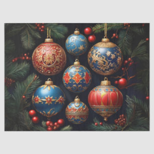 Festive Group of Ornaments Decoupage Craft Paper