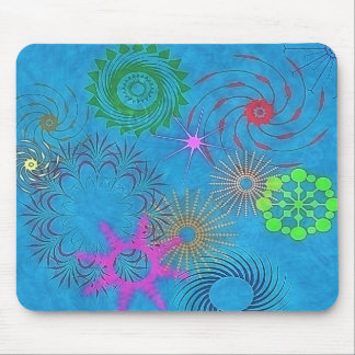 FESTIVE GRUNGE SWIRLS MOUSE MAT