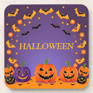 Festive Halloween Background Coaster