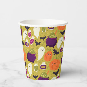 Festive Halloween Disposable Cups for Kids Party