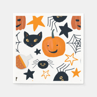Festive Halloween Party Napkins