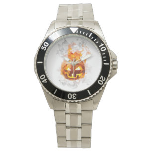 Festive Halloween Stainless Steel Bracelet Watch
