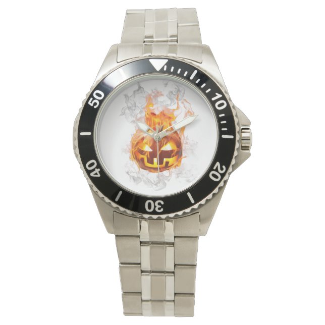 Festive Halloween Stainless Steel Bracelet Watch (Front)