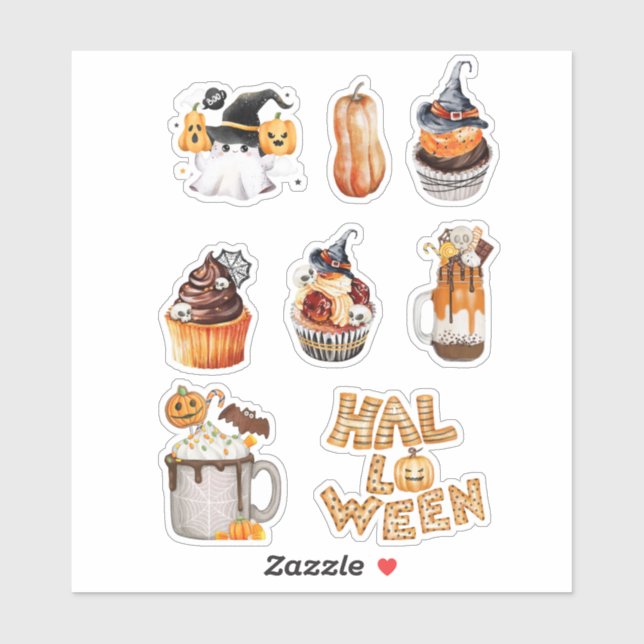 Festive Halloween Treats Sticker Sheet (Sheet)