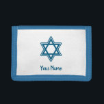 Festive Hanukkah Star Photo Wallet<br><div class="desc">This Hanukkah special Star of David single artwork design with customisable text to specify your name giving your wallets a holy festive look and a sense of ownership</div>