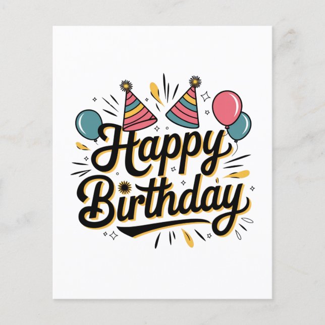 Festive Happy Birthday Flyer (Front)
