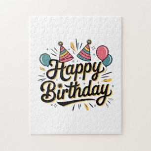Festive Happy Birthday Jigsaw Puzzle