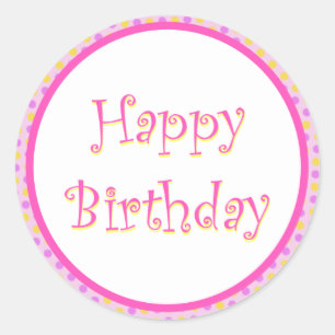 Festive Happy Birthday Sticker