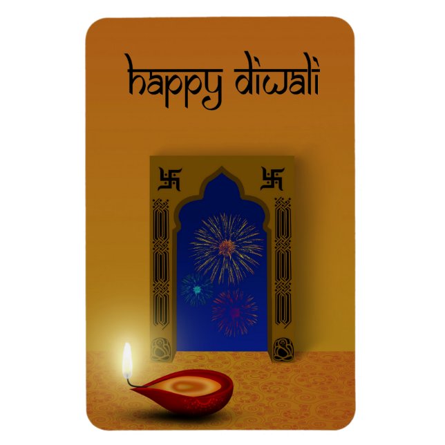 Festive Happy Diwali - Flexible Magnet (Vertical)