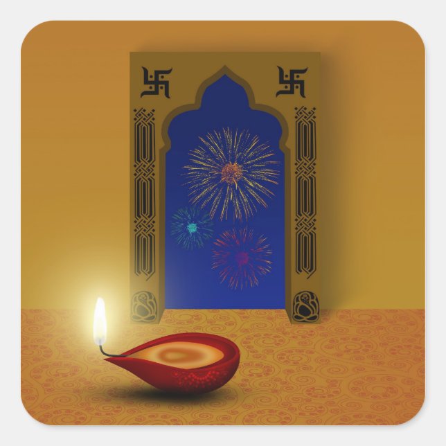Festive Happy Diwali - Sticker (Front)