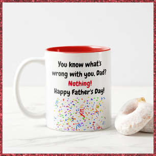 Festive Happy Father's Day Two-Tone Coffee Mug