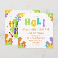 Festive Happy Holi Colourful Paint Splashes