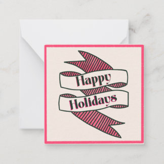Festive Happy Holidays Blank Christmas Card