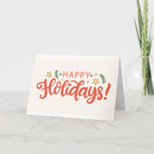 Festive Happy Holidays Design Card