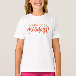 Festive Happy Holidays Design T-Shirt