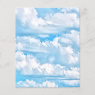 Festive Happy Sunny Clouds Background Flyer