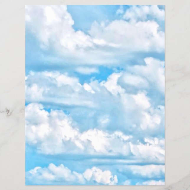 Festive Happy Sunny Clouds Background Flyer (Front)