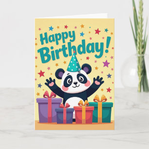 Festive Hat Gifts Birthday Card