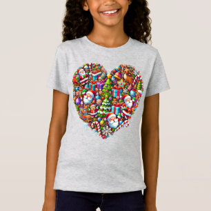  "Festive Heart: Christmas Magic Tee" T-Shirt
