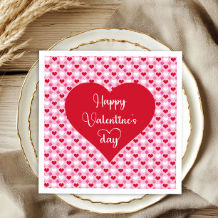 Festive Hearts Happy Valentine’s Day Napkins