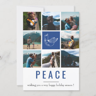 Festive Heritage Peace Photo Collage Holiday Card