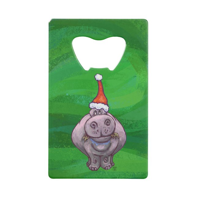 Festive Hippo On Green (Front)