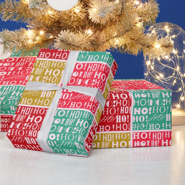 Festive "HO! HO! HO! Christmas Wrapping Paper (Holidays)