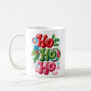 Festive Ho Ho Ho Disco Christmas Tri-Blend Shirt Coffee Mug
