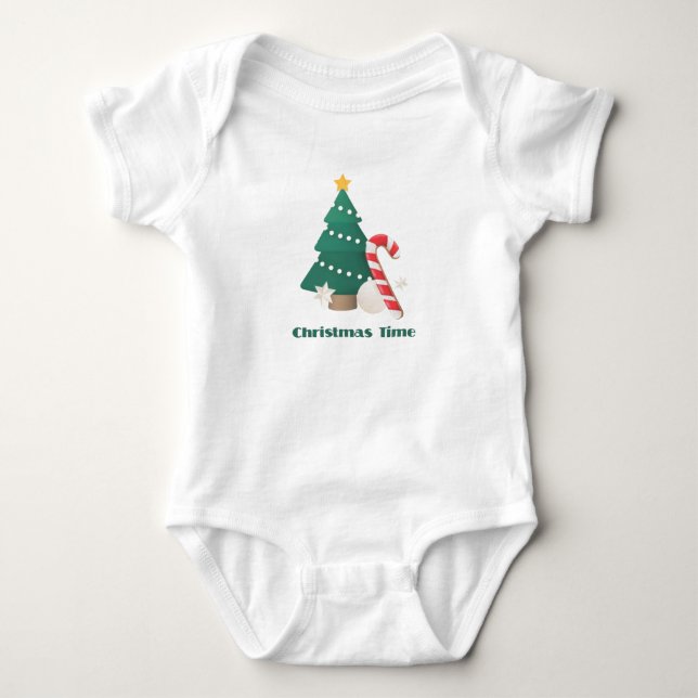 Festive Holiday Baby Bodysuit (Front)