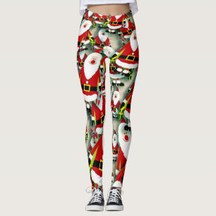 Festive Holiday Background Leggings