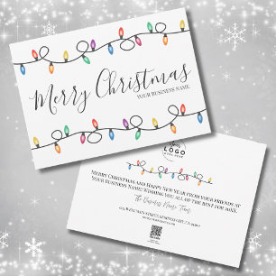 Festive Holiday Business Logo Christmas Card