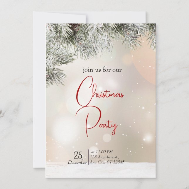 Festive Holiday Celebration Invitation (Front)