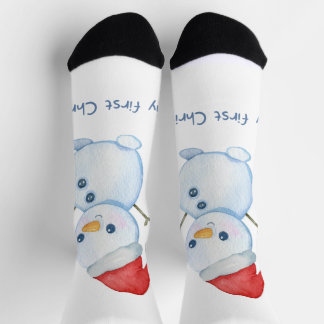 "Festive Holiday Cheer: Christmas-Themed Socks" Socks
