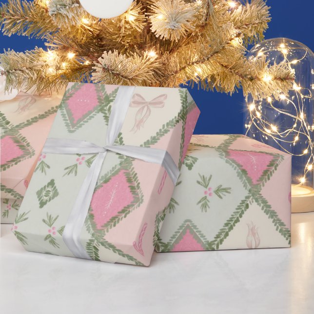 Festive Holiday Christmas Gifts Wrapping Paper (Holidays)