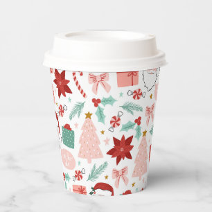 Festive Holiday Christmas Paper Cups