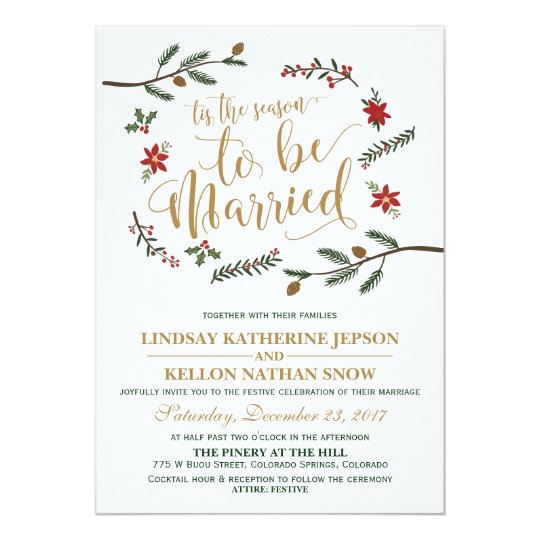 christmas wedding invitations