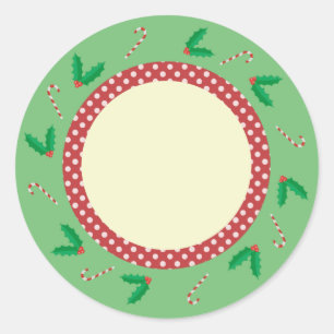Festive Holiday Classic Round Sticker