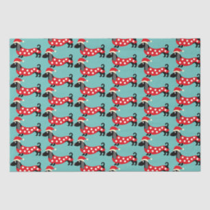 Festive Holiday Dachshunds   Tissue Paper