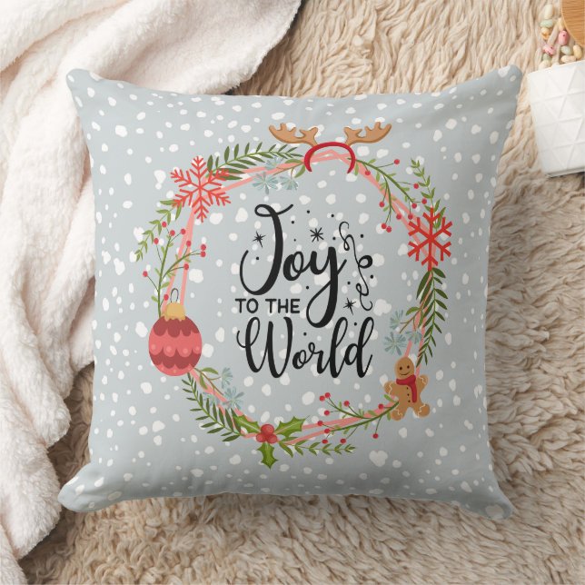 Festive Holiday Decor Cushion (Blanket)