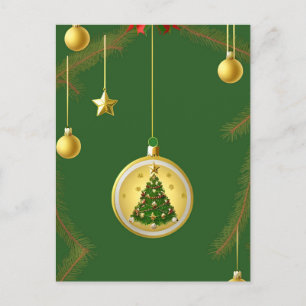 Festive Holiday Decorations Postcard