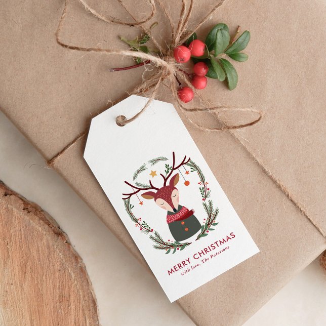Festive Holiday Deer Gift Tags (Creator Uploaded)