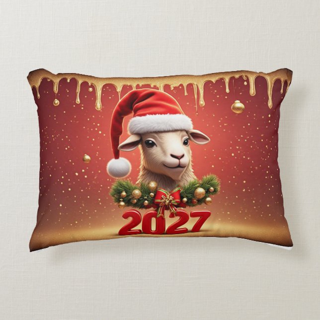 festive Holiday Design Decorative Cushion (Front)
