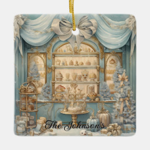 Festive Holiday Display Ceramic Ornament